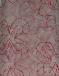 Do Your Room White with Red Stitch Netting Bed Canopy Four 82" Panels