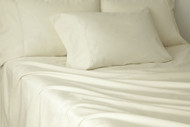 NorthCrest Home Anique White 4 Pc Sheet Set Full Bed Sheets Ivory Bedding
