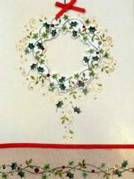 Trimmery White Wreath Christmas Cards