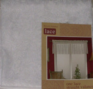 Home Herald Garden White Lace Straight Window Valance Curtain Topper