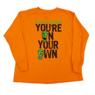 Zombie Boys Orange Halloween You're On Your Own Long Sleeve Shirt