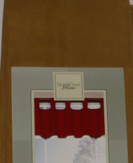 NorthCrest Home Tab Top Gold  Window Valance Santa Fe Curtain Topper