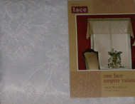 Home Imogen White Lace Empire Window Valance Curtain Topper