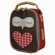 Brown & Red Hoot Owl Lunch Box Insulated Lunch Bag Lunchbox