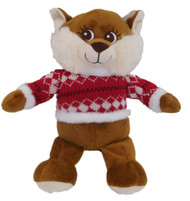 Dan Dee Plush Foxy Fox Stuffed Animal With Red Sweater 12" Holiday Pal