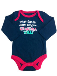 Holiday Time Infant Boys Black Red Santa Grandma Creeper Christmas Bodysuit