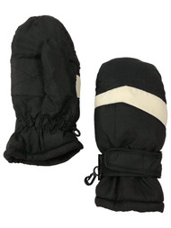 Faded Glory Boys Black & White Waterproof Thinsulate Snow & Ski Mittens