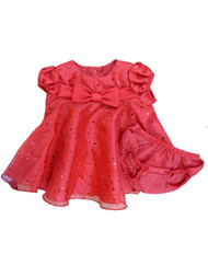 Ashley Ann Infant Girls Red Sequin Organza Party & Holiday Dress