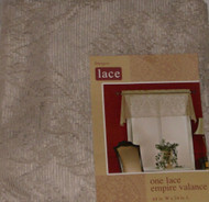 Home Imogen Tan Lace Empire Window Valance Curtain Topper