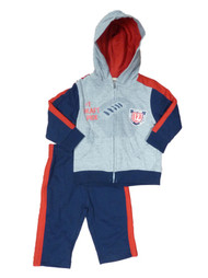 Kids Headquarters Infant Boys Football Outfit Gray Hoodie & Sweatpants Set