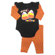 Garanimals Infant Girl Mommys Little Sweetie 2 Pc Halloween Candycorn