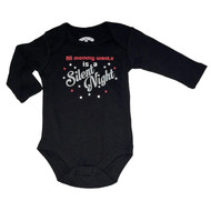 Holiday Time Infant Girl Black Mommy Wants Silent Night Christmas Bodysuit