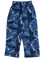 NFL Boys Blue Flannel Sleep Pants Seattle Seahawks Pajama Bottoms