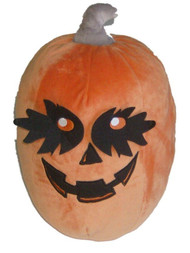 Halloween Pumpkin Shaped Jack-o-lantern Throw Pillow Plush Accent Cushion