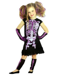 Totally Ghoul Girls Purple Shocking Xray Halloween Costume Dress Up Outfit