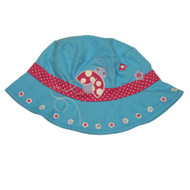 ABG Infant Girls Blue Ladybug Sun Hat  Floppy  Bucket Cap