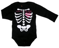 My Halloween Infant Girls Cute To The Bone Bodysuit Skeleton Creeper
