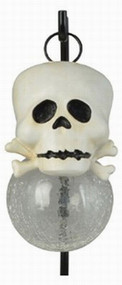 Moonrays 96968 Skull Pendant Solar Holiday Path Light White LED Garden Lamp