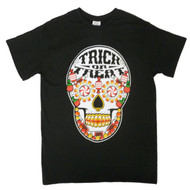 Halloween Mens Black Day Of The Dead Sugar Skull Trick Or Treat T-Shirt
