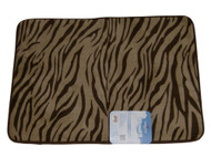 Mohawk Cloud Luxurious Memory Foam Brown Zebra Bath Mat Skid Resistant Throw Rug
