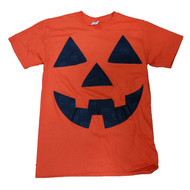 Halloween Mens Orange Jack-O-Lantern Pumpkin Graphic T-Shirt