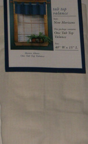 Willow Bay Tab Top Window Valance Ivory Curtain Topper