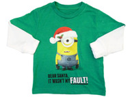 Despicable Me Minion Infant Toddler Boys Green Dear Santa Christmas T-Shirt