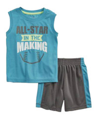 Kidtopia Infant & Toddler Boys All-Star In The Making Active Shirt & Shorts