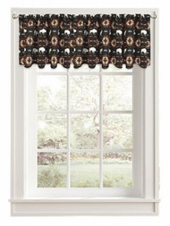Color Drift Buffalo Roam Brown Tribal Window Valance Curtain Topper