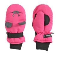 Aquarius Girls Pink Mouse Snow & Ski Mittens Fleece & Thinsulate Lining