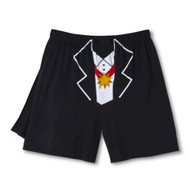 Mens Black Vampire Halloween Boxer Shorts with Cape