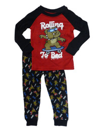 Faded Glory Rolling To Bed Infant Toddler Boy Sleepwear Dog Skate Pajamas