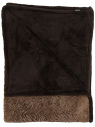 Club Grand Luxury Faux Fur Brown Zebra Micromink Throw Blanket Oversized So Soft