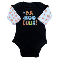 Infant Girl Black Faboolous Bodysuit Creeper Spooky Bodysuit Halloween Shirt