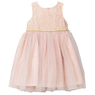 Infant & Toddler Girls Creamy Pale Pink Ballerina Holiday Party Dress