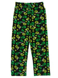 Bioworld Mens Black Saint Patrick's Day Sleep Pants Kiss Me Pajama Bottoms