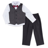 George Toddler Boys 4 Piece Holiday Dress Up Outfit Suit Bowtie & Vest