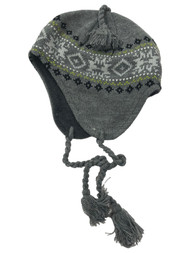 Ben Berger Boys Gray Snowflake Trapper Hat Nordic Print Grey