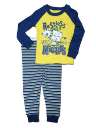 Faded Glory Restless Nights Infant & Toddler Boys Sleepwear Set Bear Pajamas