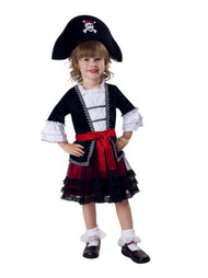 Toddler Girls Royal Pirate Costume with Dress & Headpiece