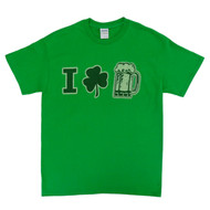 Gildan Mens Green Saint Patrick's Day T-Shirt I Clover Beer Shirt