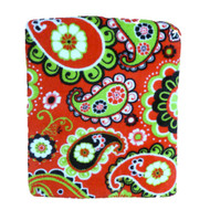 Everyday Living Red & Green Paisley Super Soft Microplush Fleece Throw Blanket