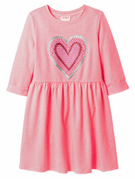 Cat & Jack Girls Pink Silver Glitter Heart Valentine Dress Tunic