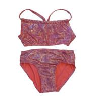 Sand N Sun Infant & Toddler Girls 2 Piece Swim Suit Shimmery Pink Bikini