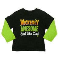 My Halloween Infant & Toddler Boys Black Wickedly Awesome Long Sleeve Shirt