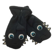 CP Infant Boys Gray Blue Microfleece Shark Mittens