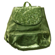 Confetti Green Sequin Mini Backpack Girls Sparkling Back Pack Purse