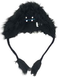Manhattan Hat Company Womens Fuzzy Black Spider Monster Trapper Hat