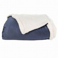 NorthCrest Home Blue Micromink Sherpa Twin Blanket Reversible Soft Bedding