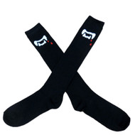 My Halloween Womens Long Black Vampire Teeth Knee Socks